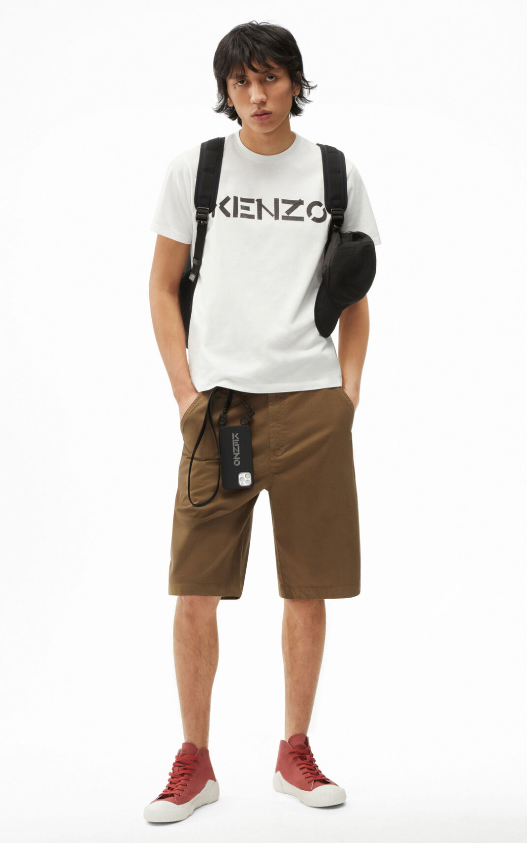 Camiseta Kenzo Logo Masculino - Branco | 397QBDAFG